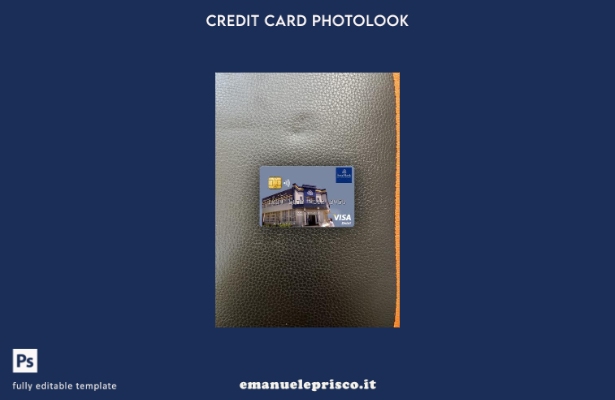 modello frontale photolook per carta di debito visto Somalia Amal Bank in stile 